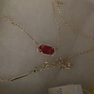 Kendra Scott Dylan necklace - garnet